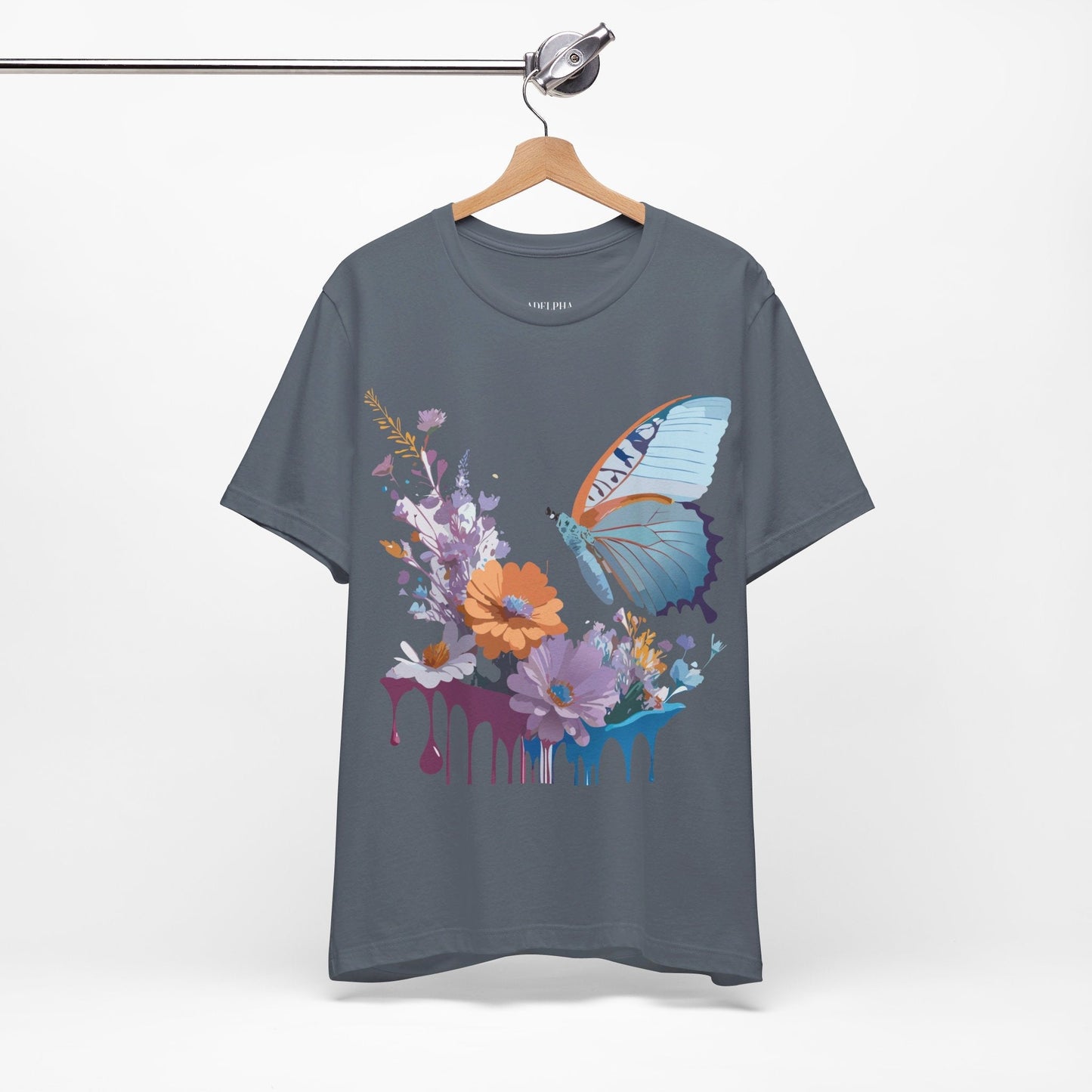 Butterfly Graphic Tee Unisex Jersey Short Sleeve Vintage Inspired Adelpha Art