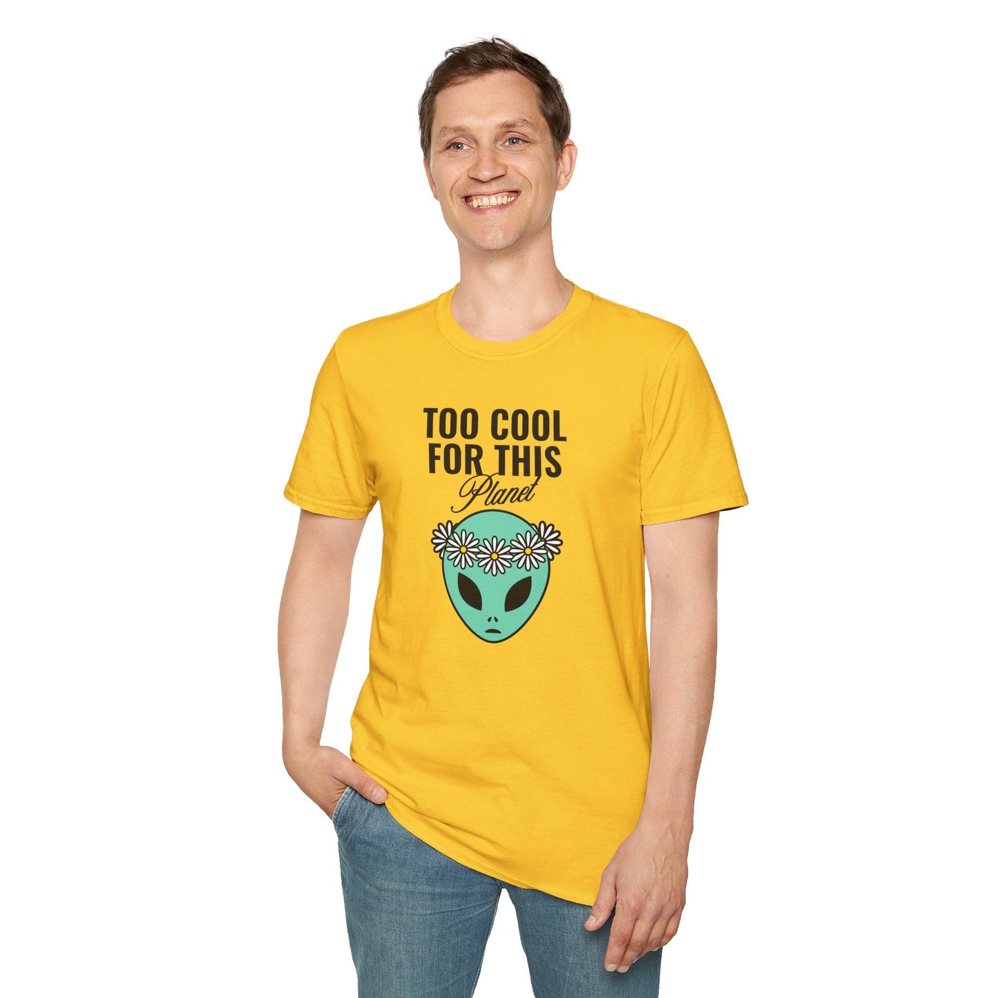 Alien Graphic Tee  Too Cool For This Planet Floral Crown