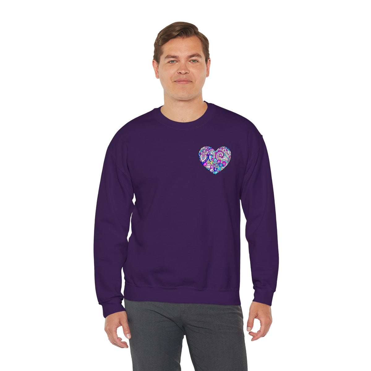 Small Heart Sweatshirt, Floral Heart Sweatshirt, Floral Love Sweatshirt, Valentine's Day Sweatshirt, Heart Floral Sweatshirt 101