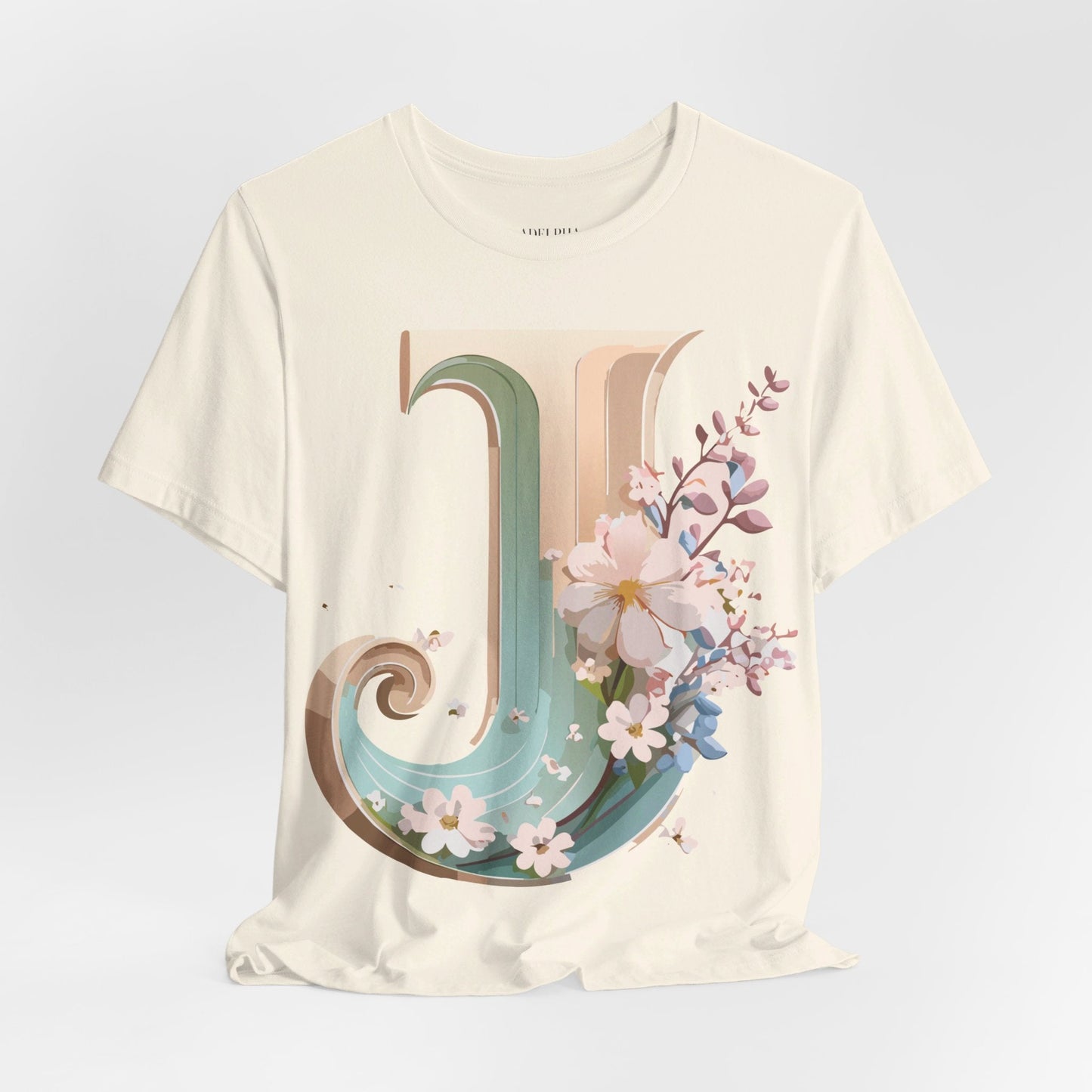 Adelpha Letter J Graphic Tee Unisex Jersey Short Sleeve Vintage Inspired Art Design Shirt