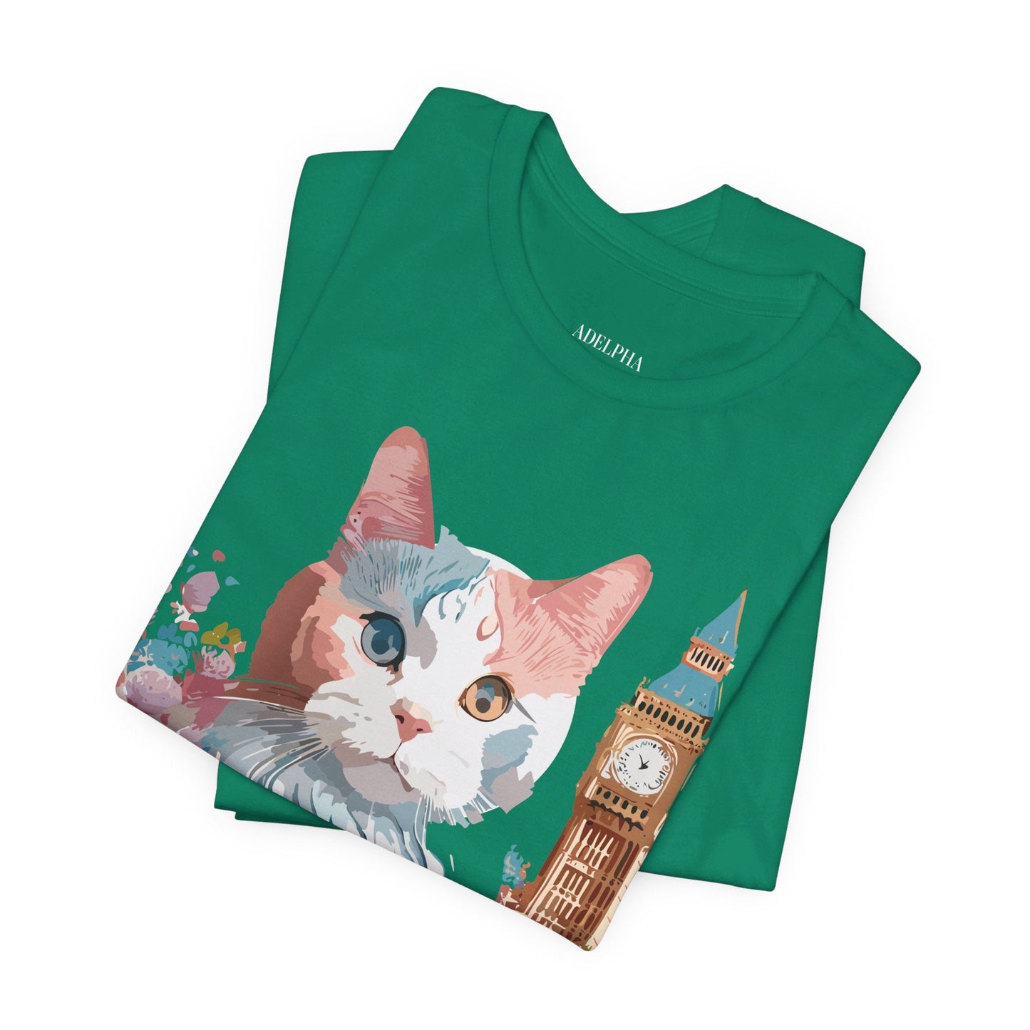 Unisex Cat Graphic Tee With Vintage Inspired Art By Adelpha Brand