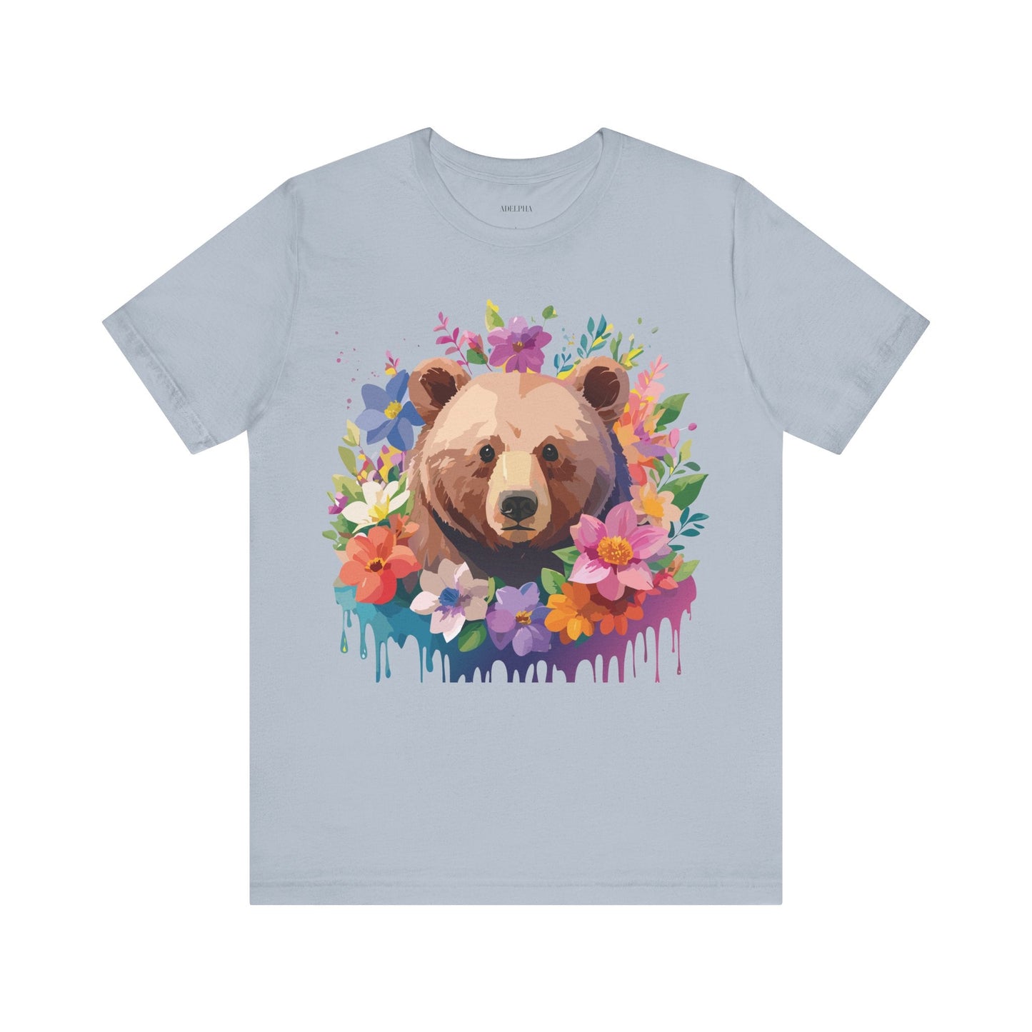 Bear Graphic Unisex 100 Cotton Short Sleeve Art Design Vintage T-Shirt 4