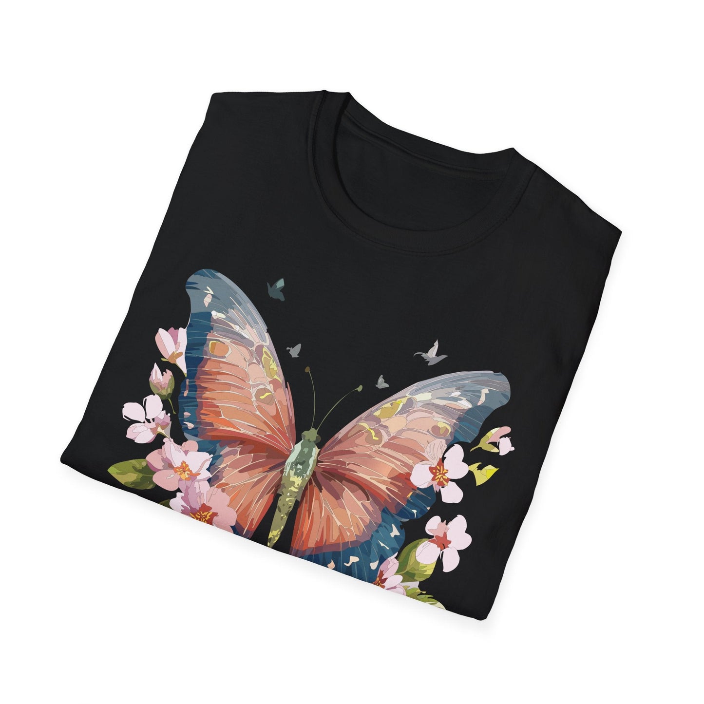 Unisex Monarch Butterfly T Shirt Softstyle 64000 Gildan Ring Spun Cotton Tee Lightweight Comfort