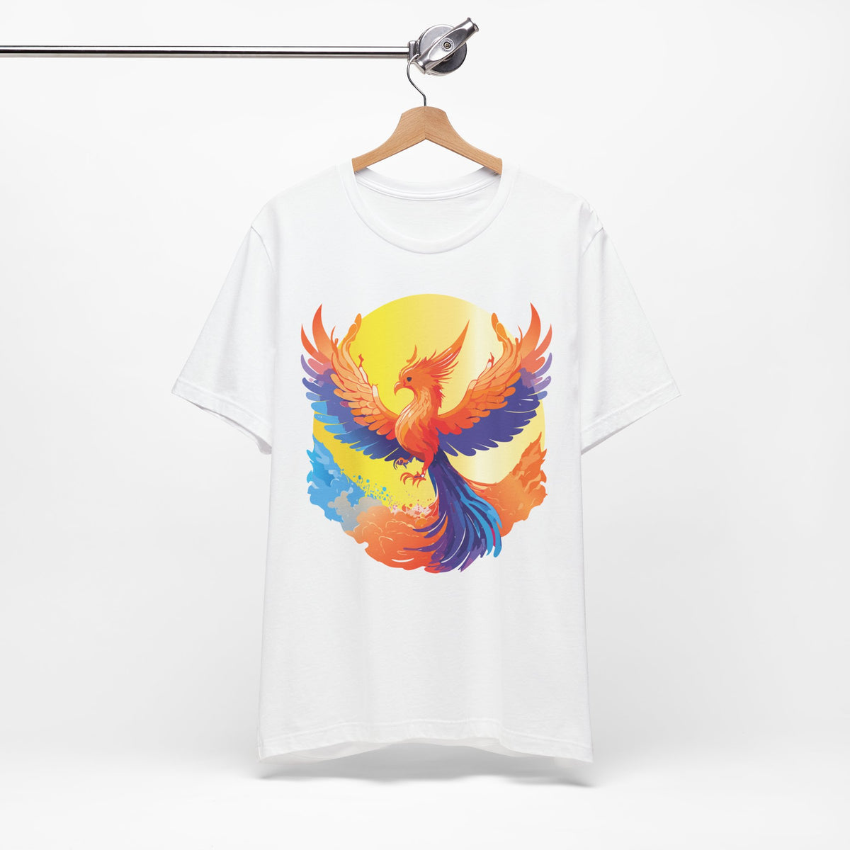 Fire Bird Graphic Unisex Cotton Bella+Canvas Tee with Art Animal Design ab53