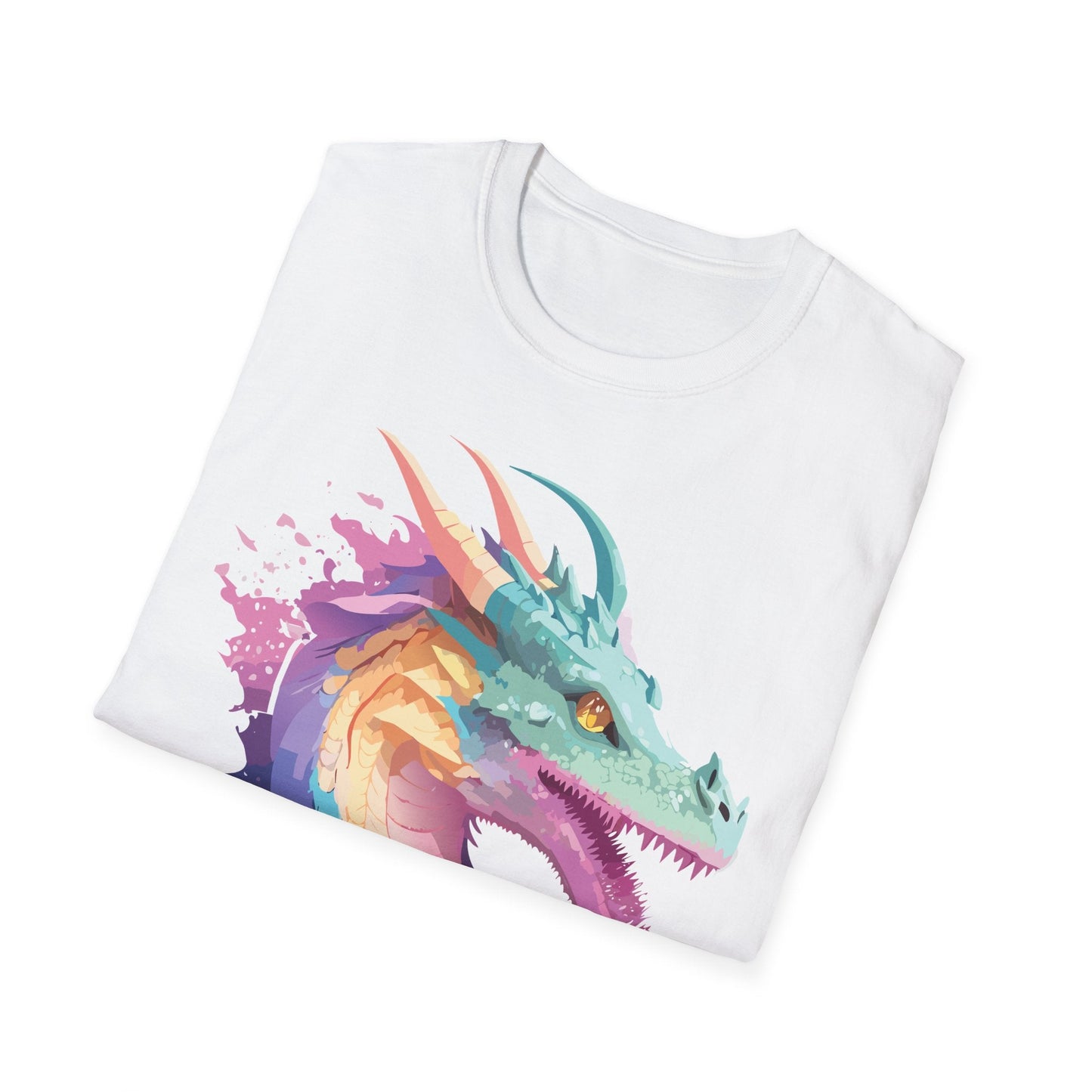 Dragon Graphic Tee Unisex Short Sleeve Dragon Shirt With Animal Design Gildan SoftStyle 64000