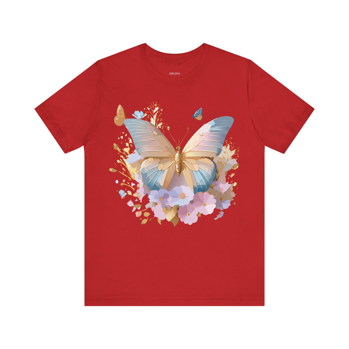 Butterfly Graphic Unisex Cotton Bella+Canvas Tee with Art Design n95