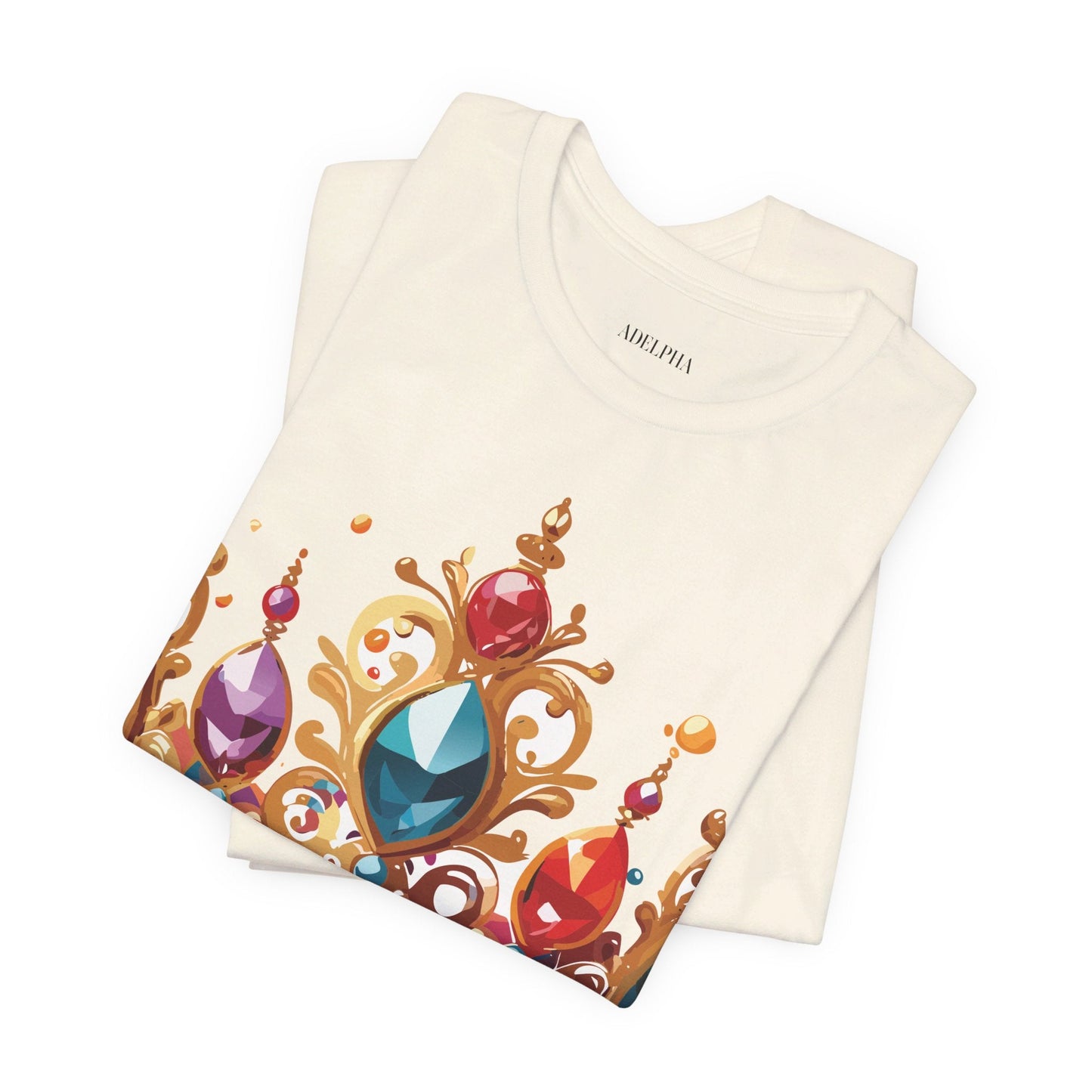 Adelpha Vintage Inspired Graphic Tee Crown Shirt Unisex Short Sleeve Art Design Edition