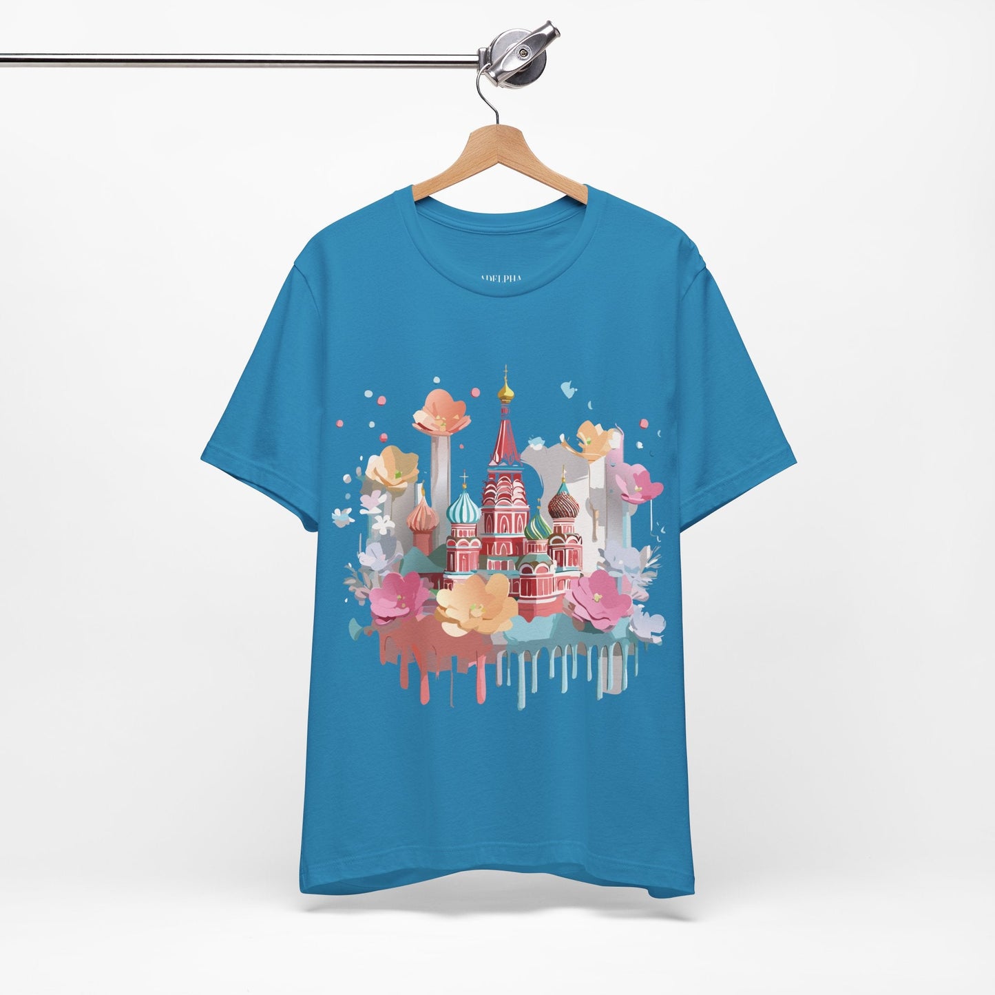Adelpha Graphic Tee Unisex Jersey Short Sleeve Moscow City Tour Shirt Vintage Inspired Artwork