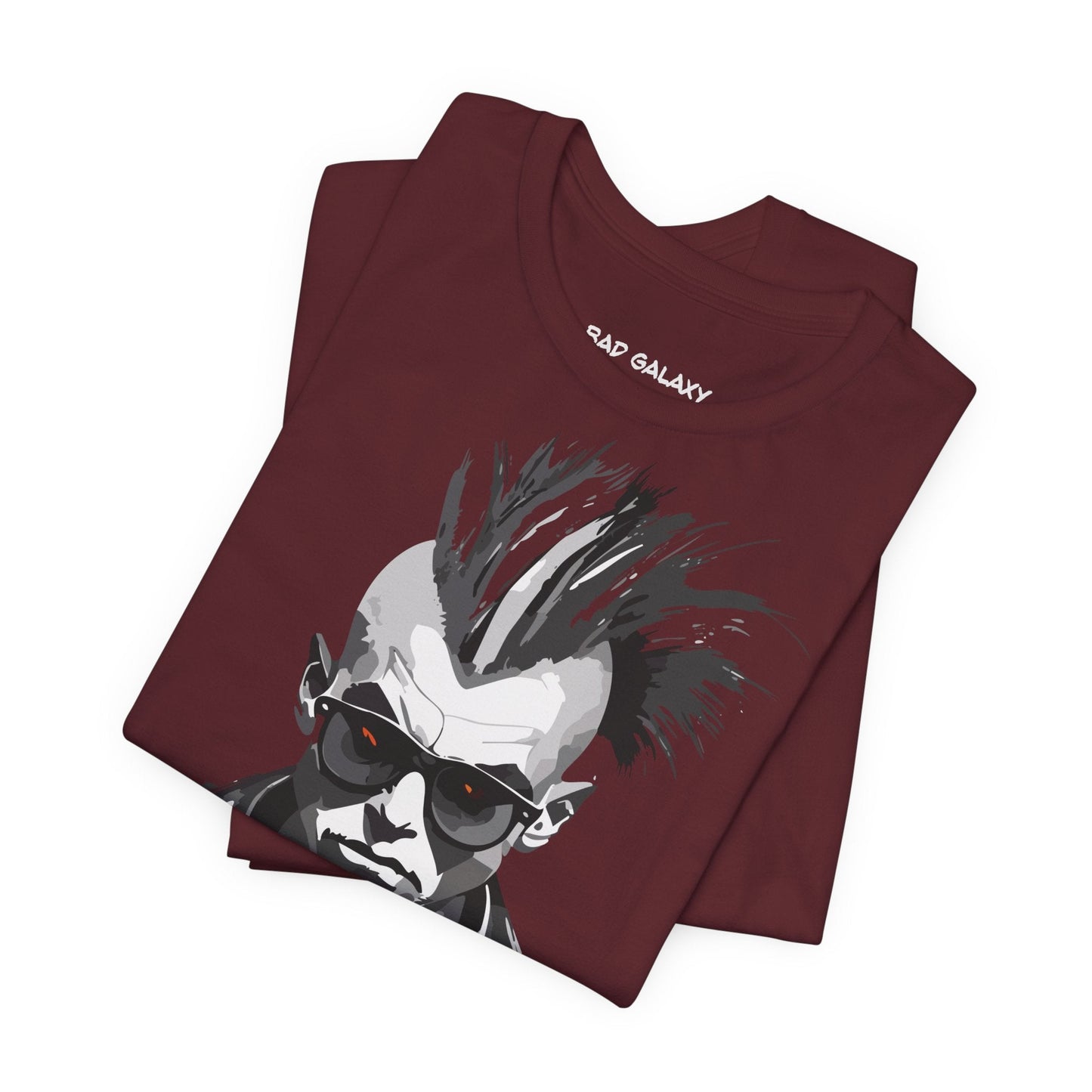 Punk Rock Tee Shirt From Bad Galaxy Made To Order 100 Percent Cotton Eco Friendly Inks