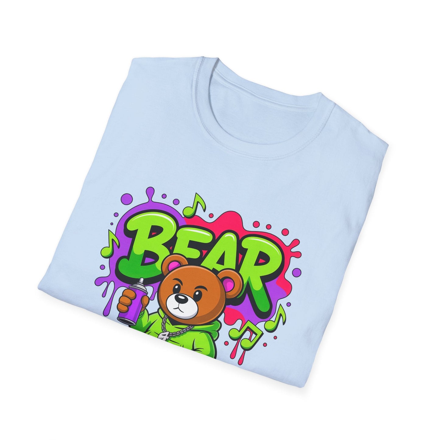Cartoon T Shirt With Animation Funny Animals Tee Gildan Softstyle 64000 100 Percent Ring Spun Cotton