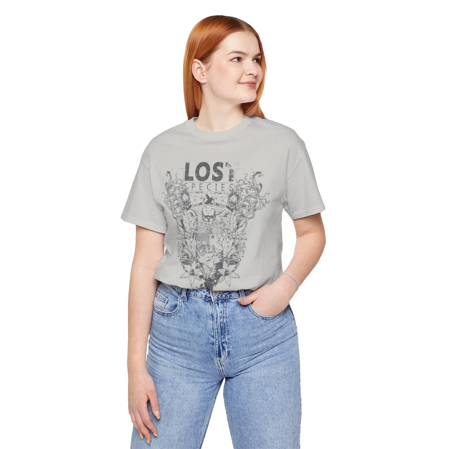 Lost Species Tee Floral Wildlife Illustration Rock Band T-Shirt A-7
