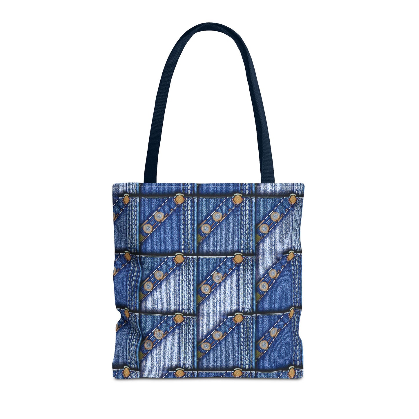 Denim Fabric Imitation Print Unisex Canvas Bag Poly Spun 3 Sizes Tote Bag 117