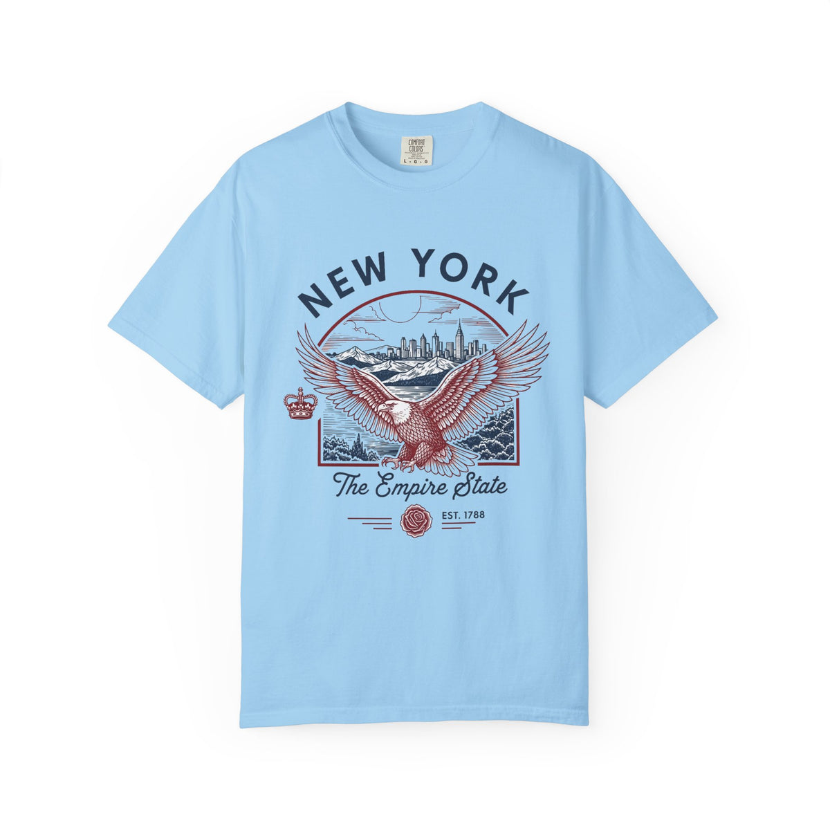 New York State Vintage Travel Tourist Graphic Gift Tee Unisex 100 Cotton Comfort Colors T-Shirt