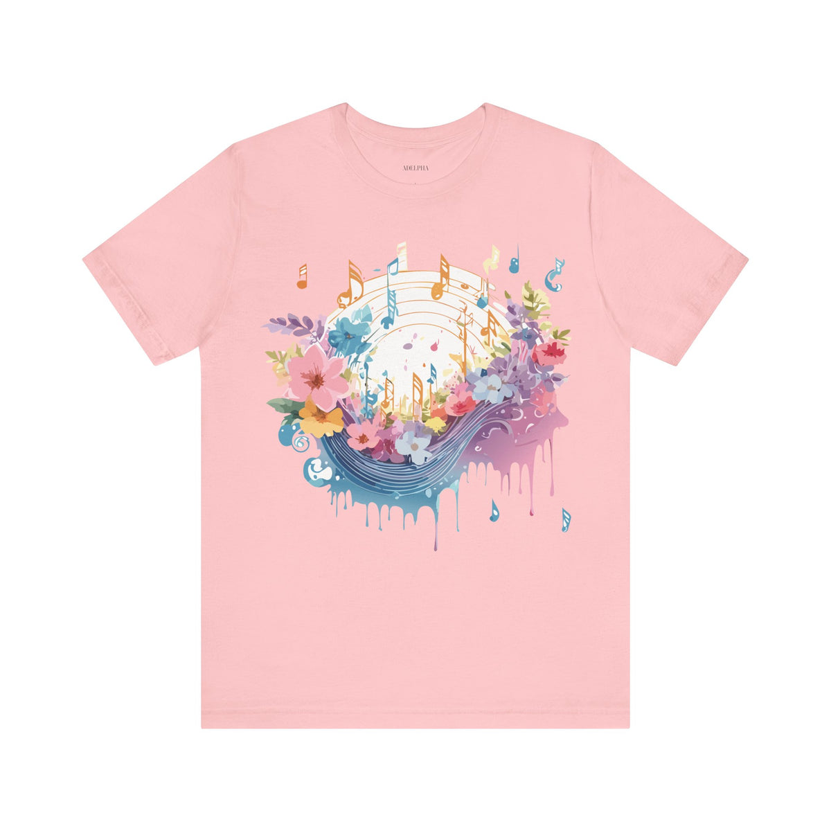 Music Graphic Unisex Cotton Bella+Canvas Tee with Art Design m170