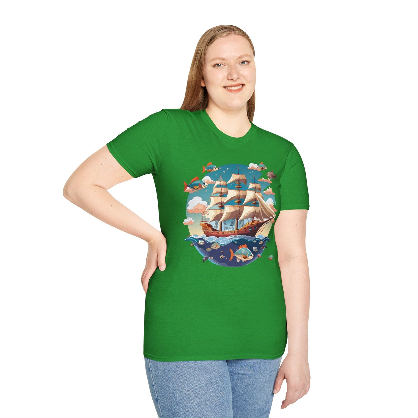 Unisex Ship T Shirts Frigate Vessel Tee By Gildan 64000 Softstyle 100 Percent Ring Spun Cotton
