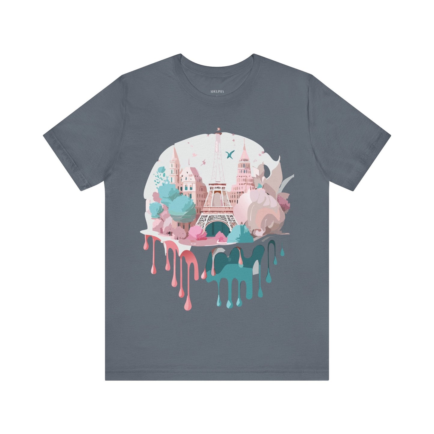 Paris Tourist Shirt Graphic Tee Unisex Jersey Short Sleeve Adelpha Vintage Art Design