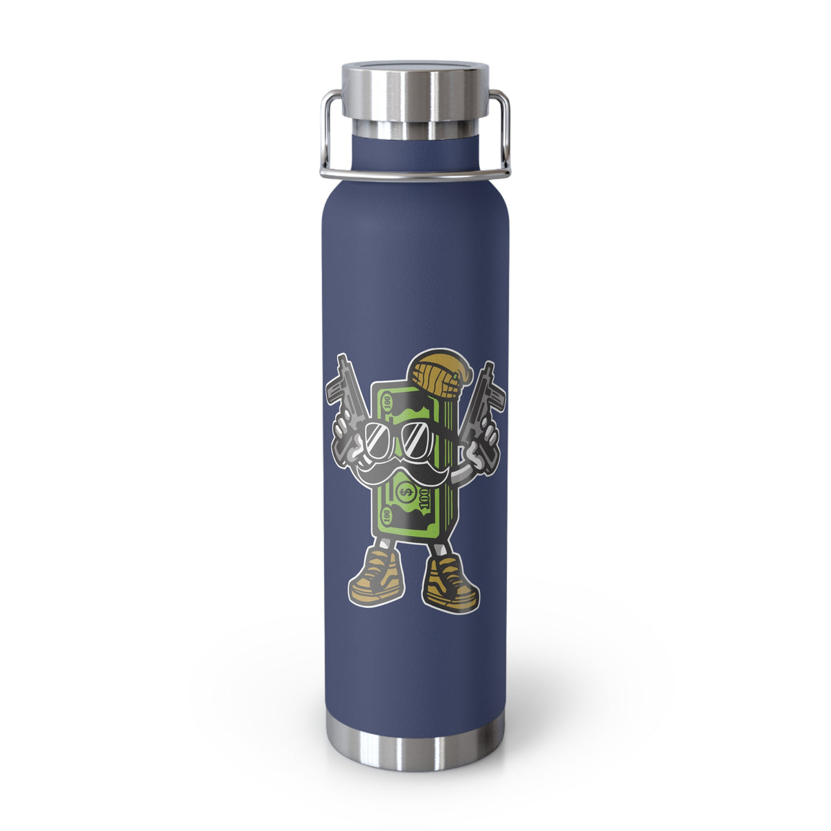 22oz Copper Insulated Water Bottle with Cartoon Design - CV13