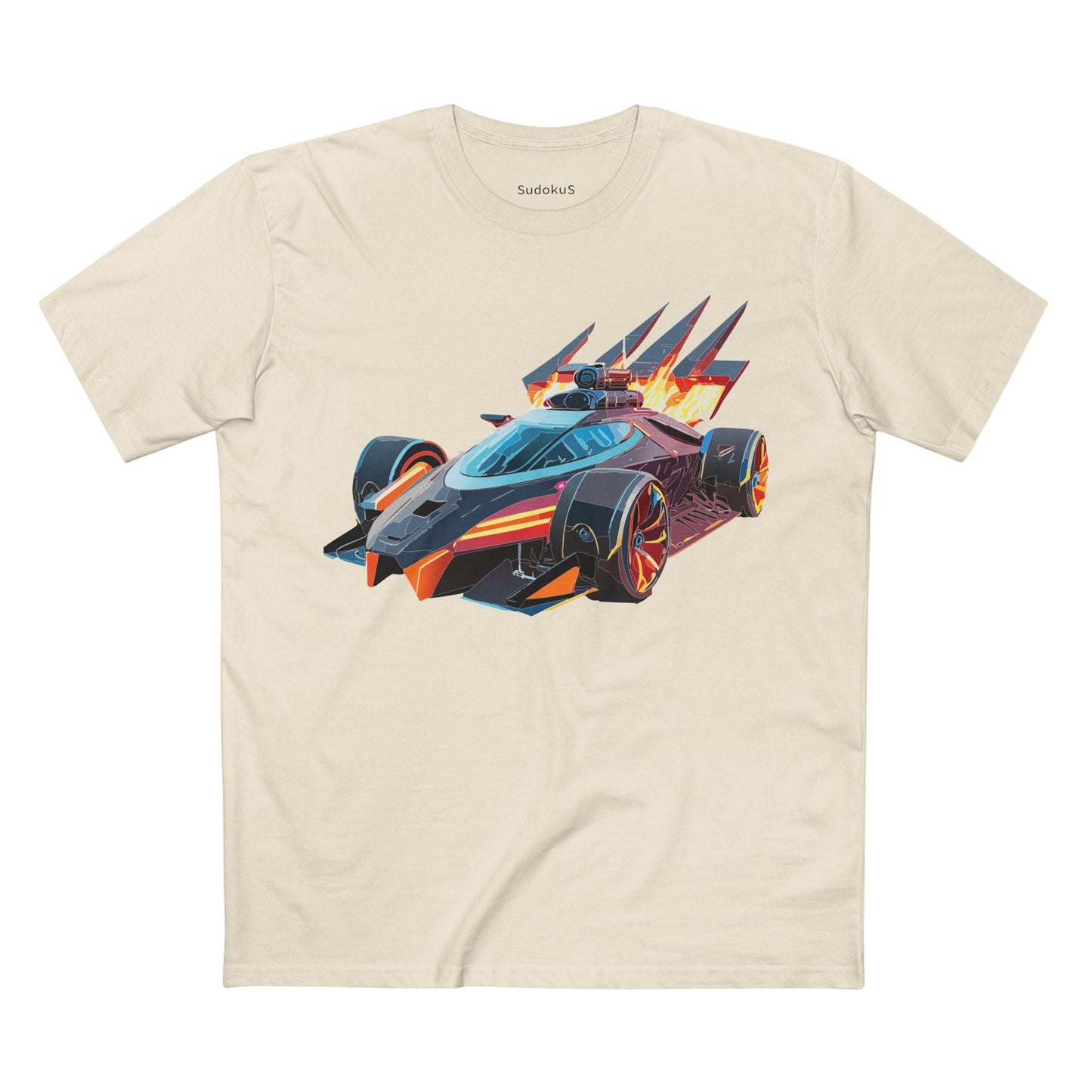 Car Graphic Unisex 100 Cotton Staple Tee 4