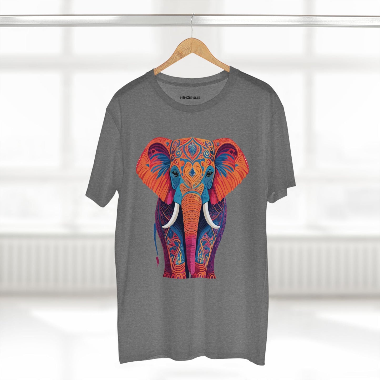 Unisex Elephant Shirt Premium Cotton Tee With Original Art Design By Retro2Nova Soft Breathable Everyday Comfort