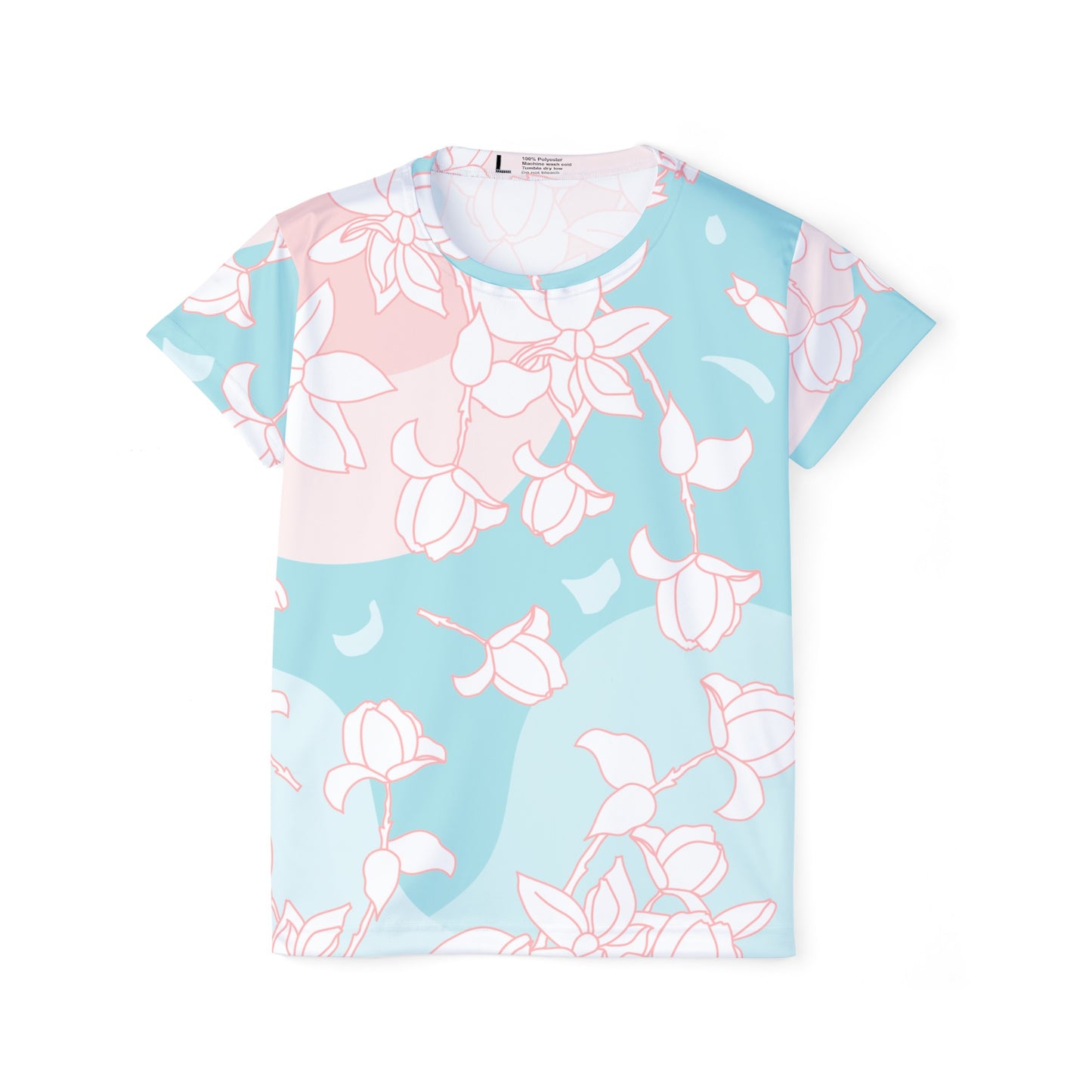 Camiseta de poliéster con estampados florales