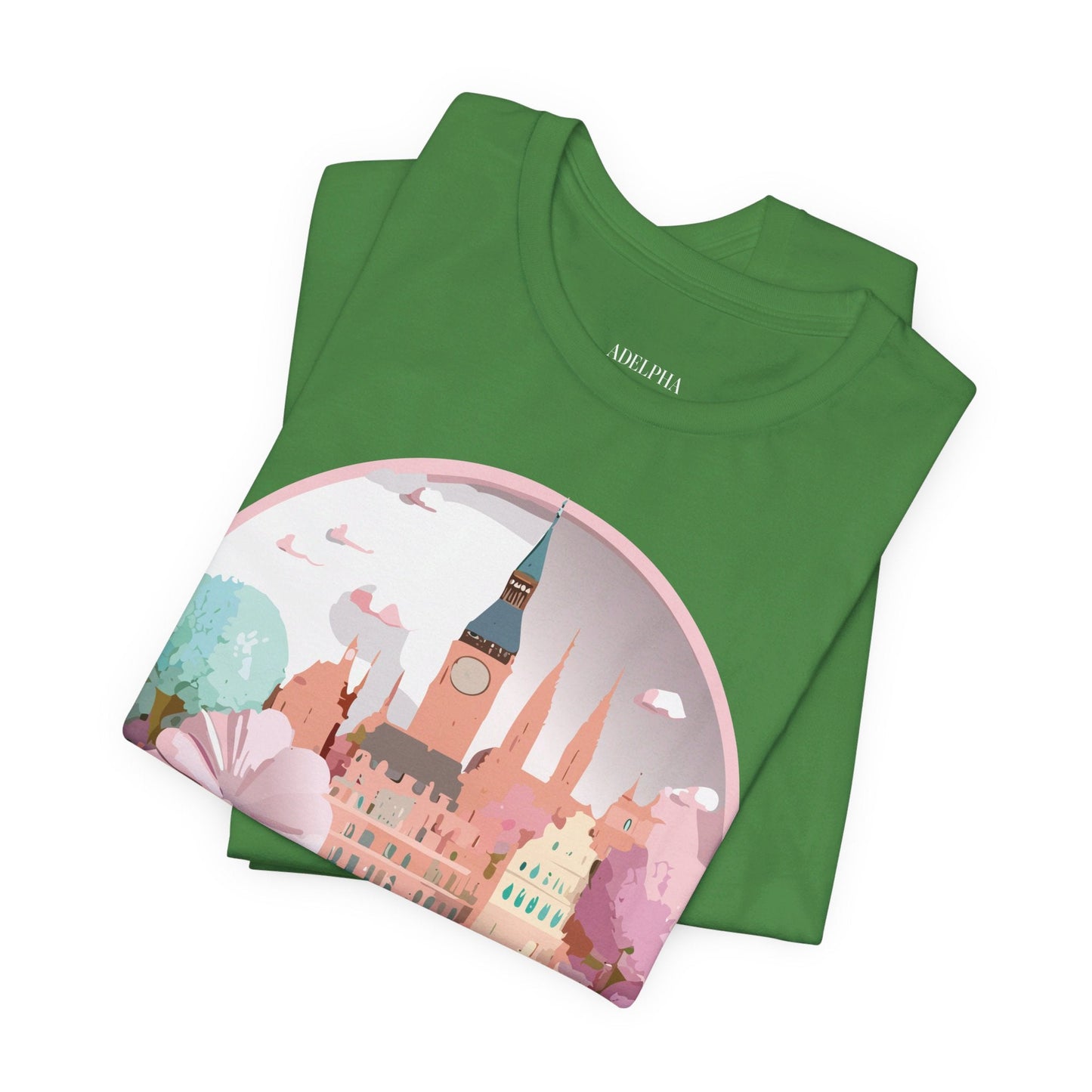 Prague Tourist Graphic Tee by Adelpha Unisex Vintage Style Short Sleeve Shirt Collection