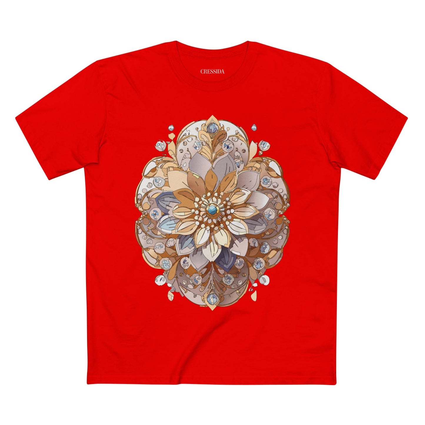 Floral Graphic T-Shirt Unisex 100 Cotton Art Design with Antique Flowers Tee 10