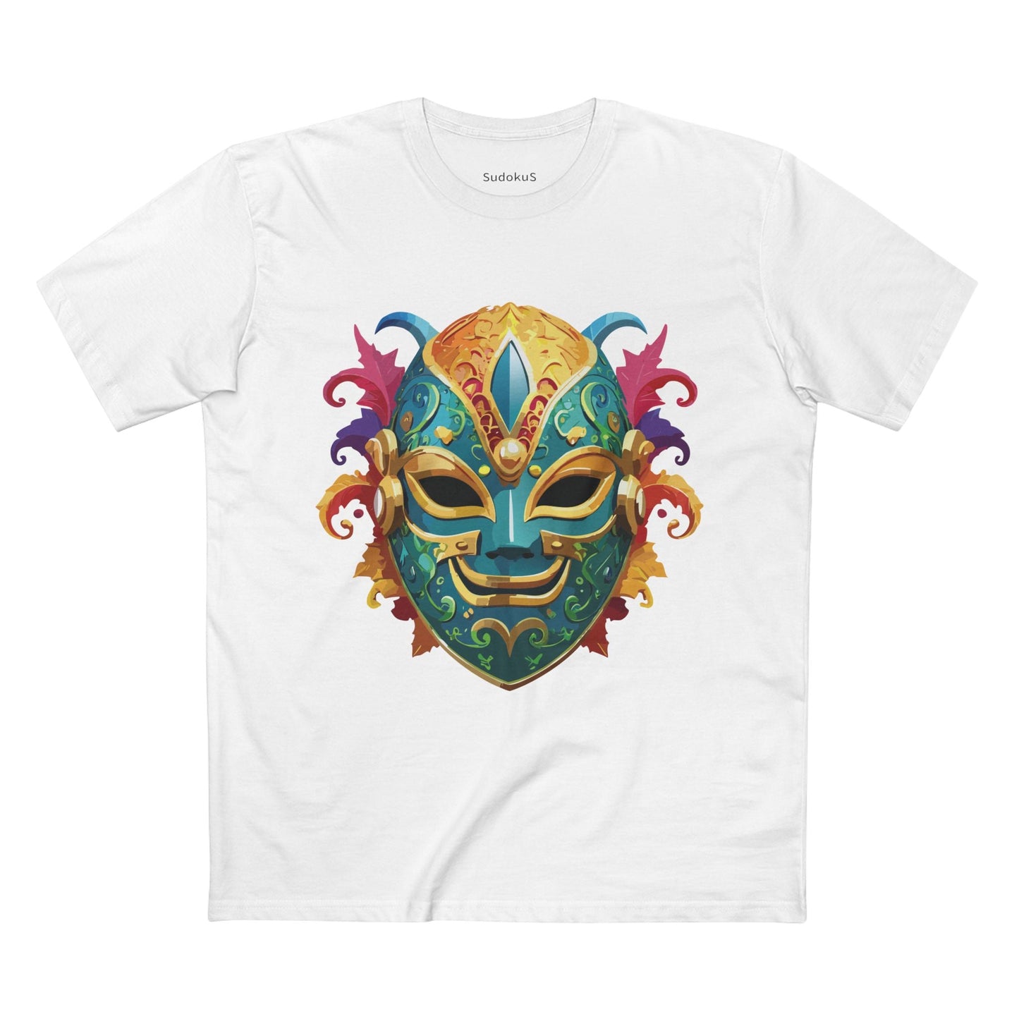 Mask Graphic Unisex 100 Cotton Staple Tee 20