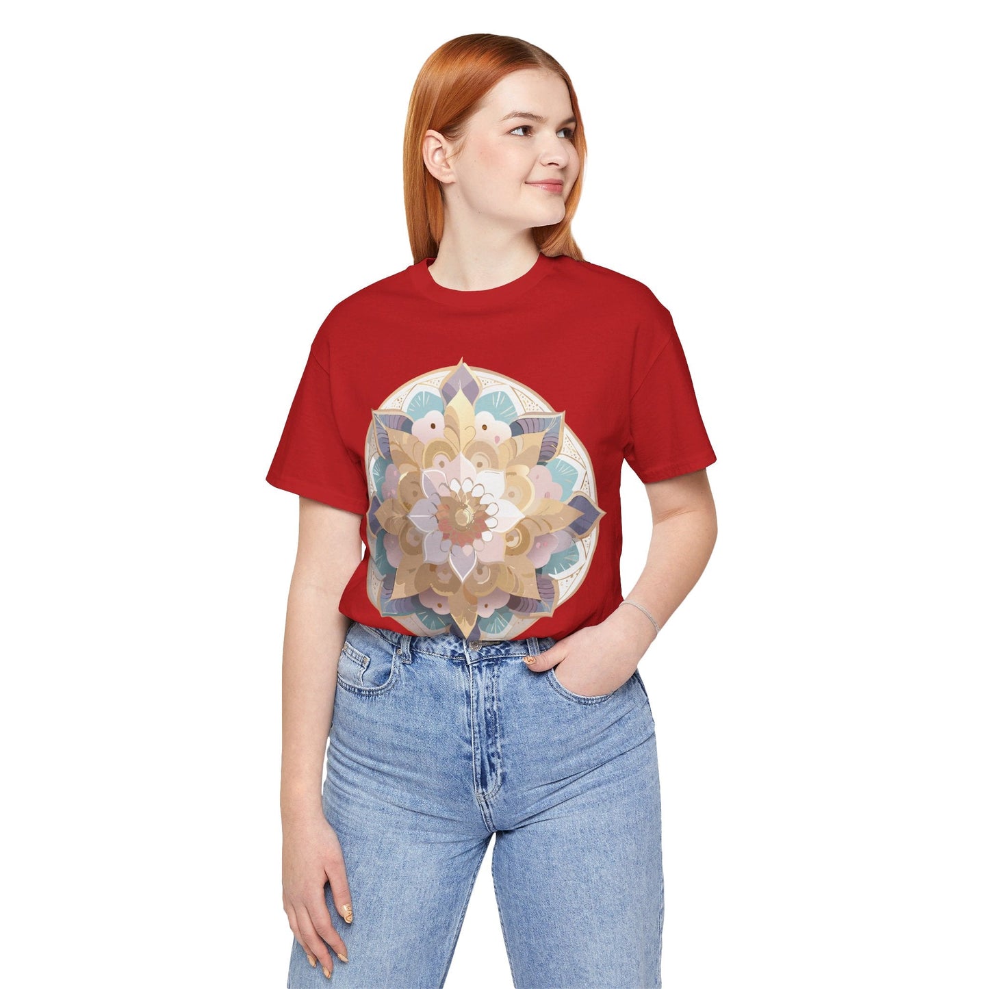 Adelpha Mandala Graphic Tee Unisex Jersey Short Sleeve Vintage Inspired Art Design Shirt
