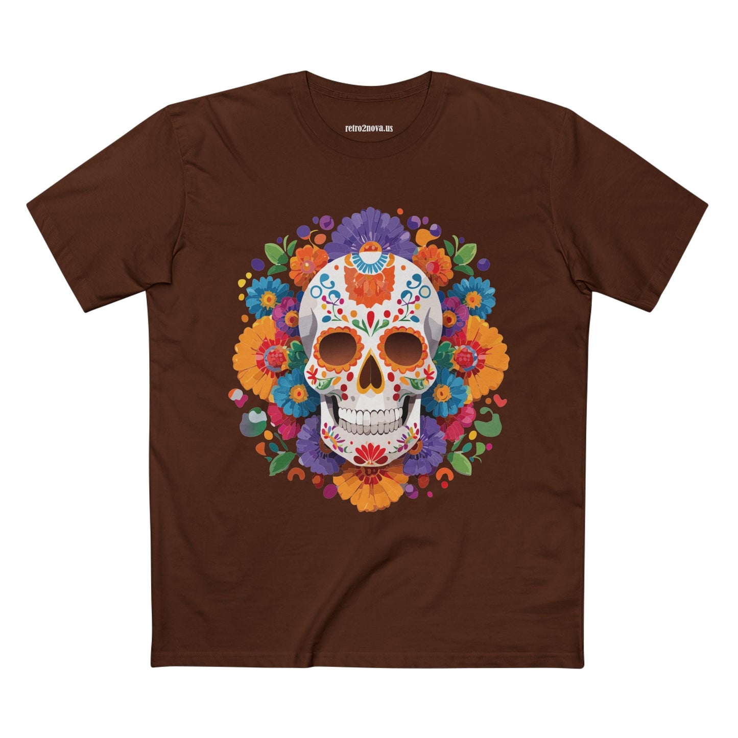 Skull Shirt Unisex Skeleton Tee Premium Cotton Art Design Original By Retro2Nova Artwork