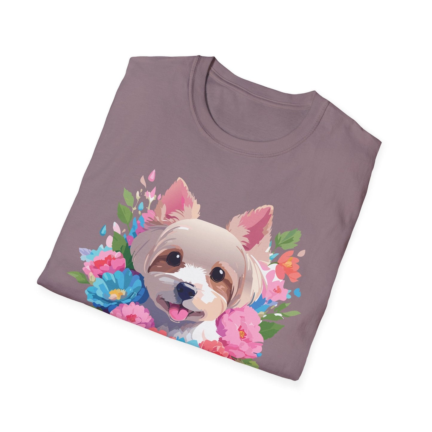 Unisex Gildan Softstyle Animal Print Dog Shirt Tee 100 Percent Cotton