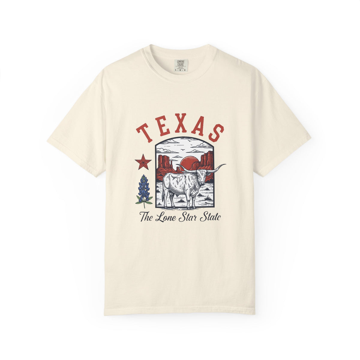 Texas State State Travel Tourist Graphic Tee Unisex 100 Cotton Comfort Colors T-Shirt
