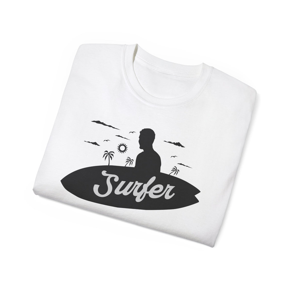 Surfer silhouette surfboard T-Shirt | Beach ocean waves design