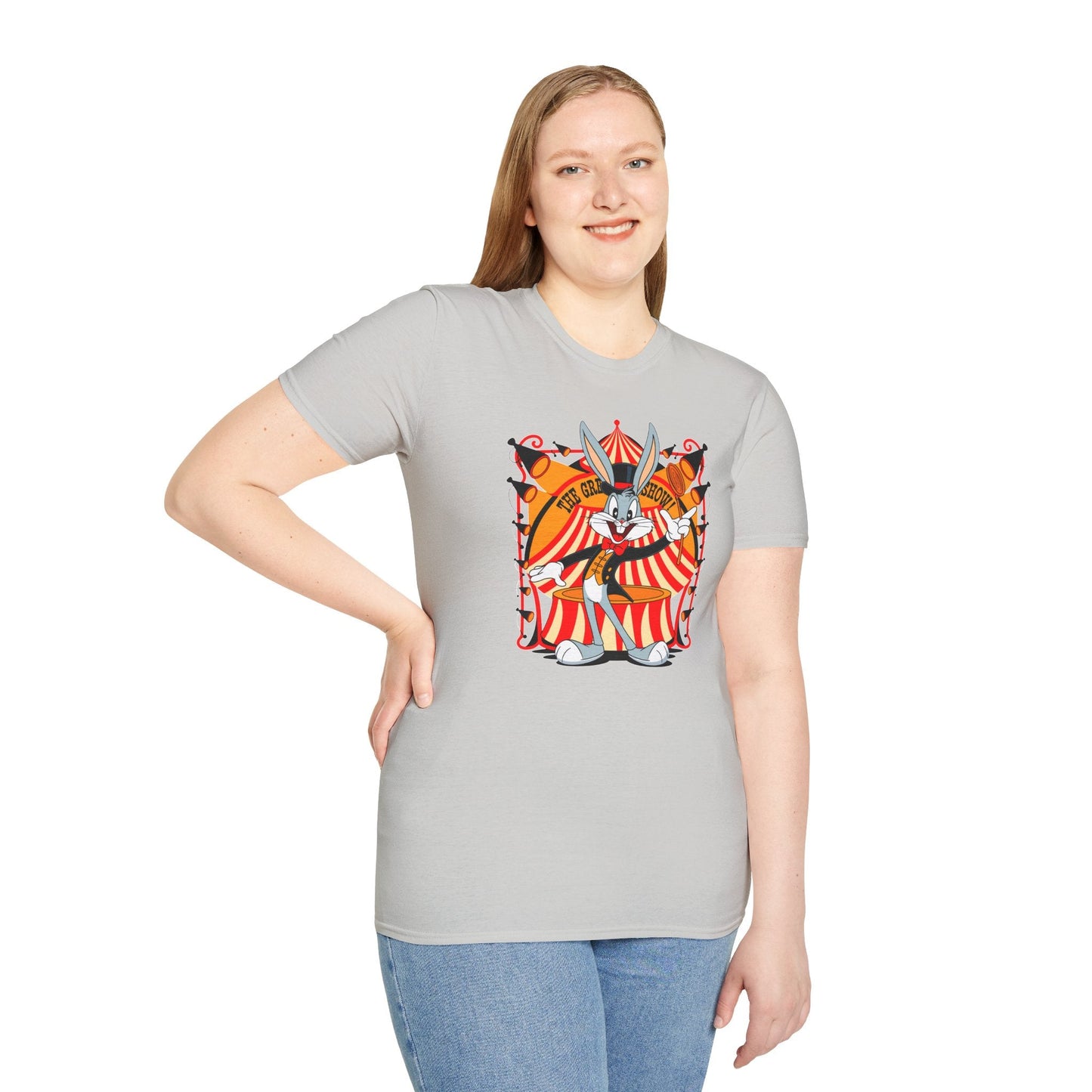 Bugs Bunny Unisex Shirt Gildan Softstyle Tee Cartoon Graphic Design 100 Percent Cotton