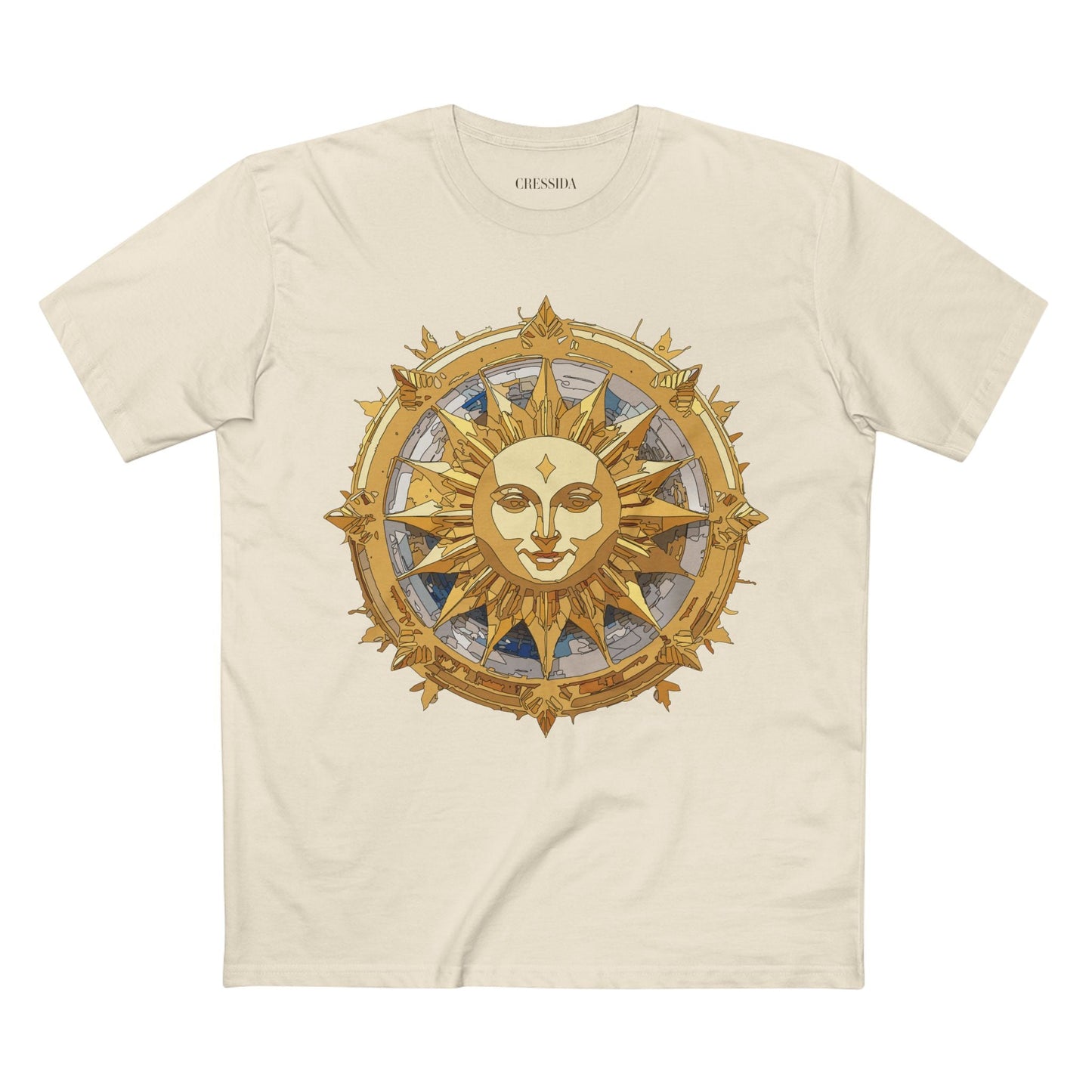 Gold Sun Graphic Unisex 100 Cotton T-Shirt with Golden Art Design 20
