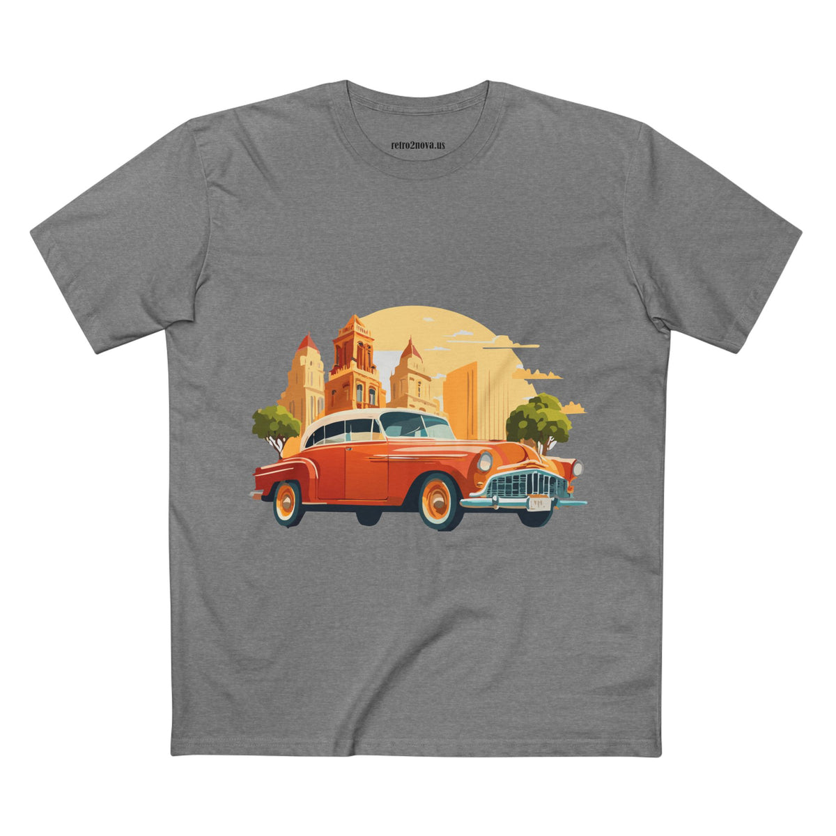 Retro Car Vintage Graphic Tee Staple Unisex 100 Cotton Tee Shirt - RC-21
