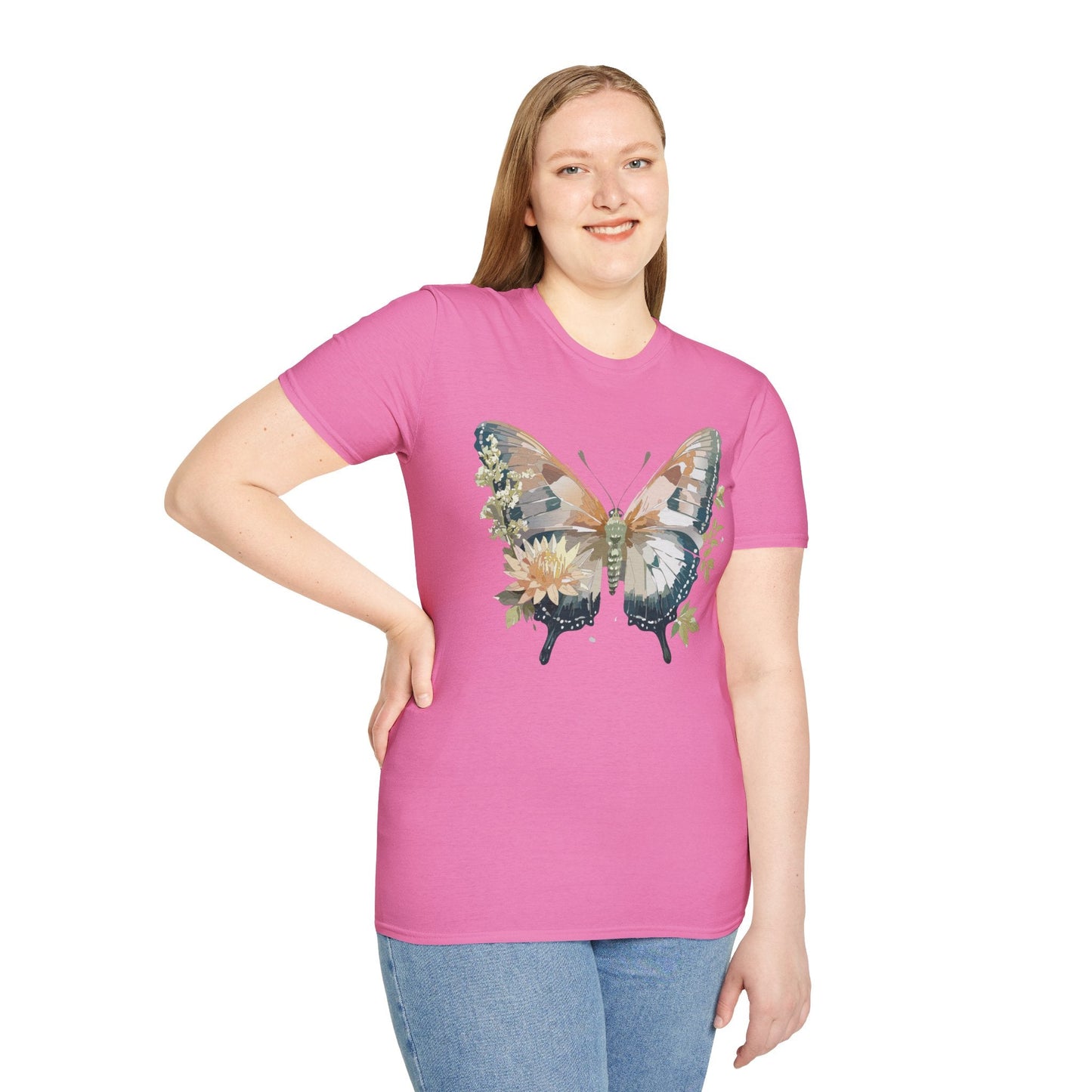 Unisex Butterfly Shirt Monarch Butterfly Tee Softstyle Gildan 64000 100 Cotton Breathable