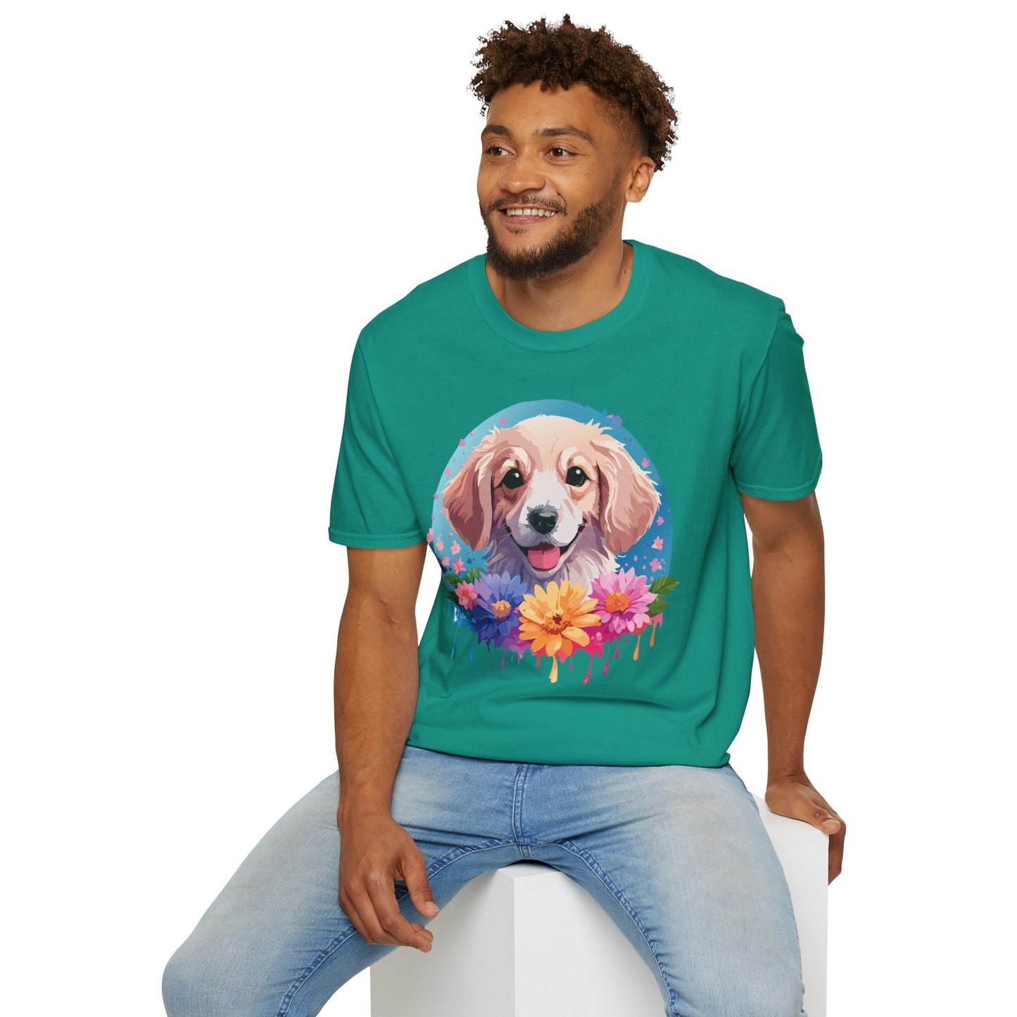 Unisex Dog Shirt Animal Tee Gildan Softstyle 64000 100 Percent Cotton