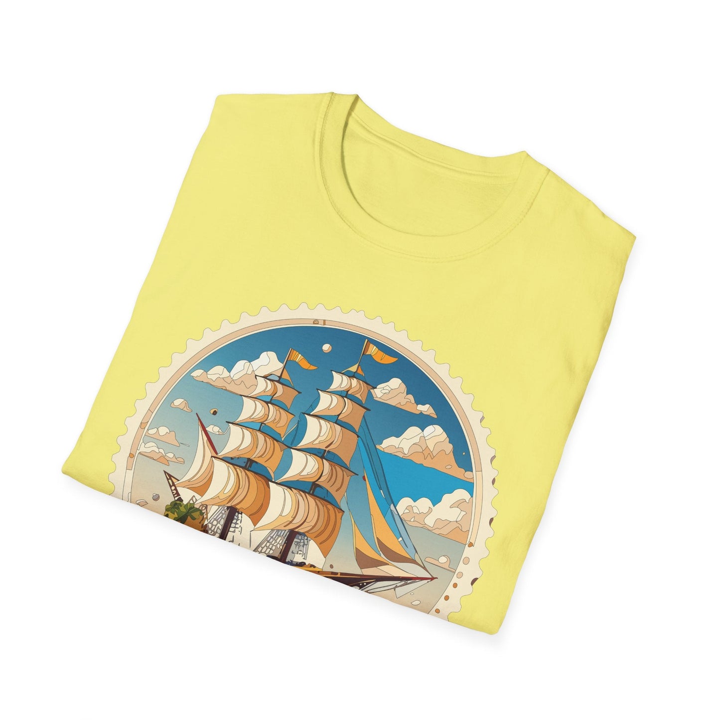 Nautical Ship Frigate Vessel T Shirts Unisex Tee Shirt Softstyle 64000 Ring Spun Cotton Comfort