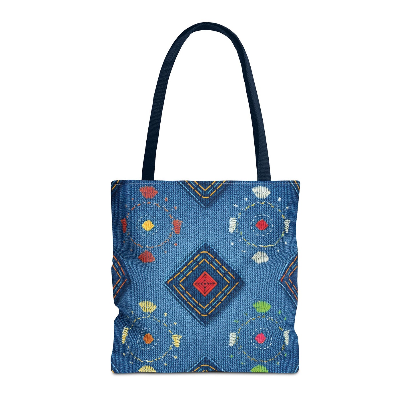 Diwali Graphic Denim Fabric Imitation Print Unisex Canvas Bag Poly Spun 3 Sizes Tote Bag 205-24