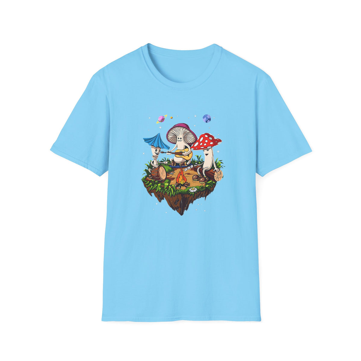 Funny Mashroom Cartoon  Graphic Tee Gildan Unisex 100 Cotton Tee Shirt c12