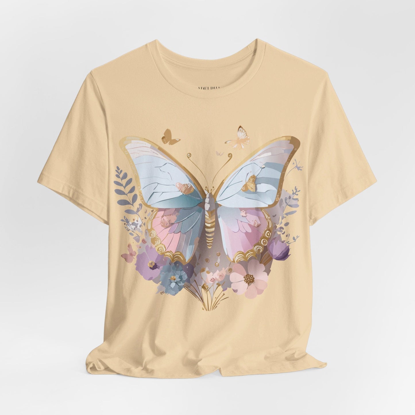 Unisex Graphic Tee Featuring Adelpha Artwork Vintage Butterfly Inspired Short Sleeve