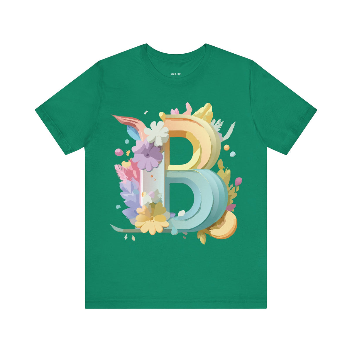 Letter B Graphic Unisex Cotton Bella+Canvas Tee with Art Letter Design