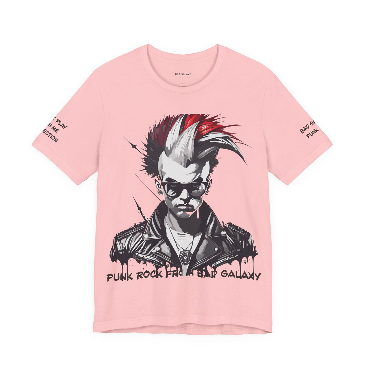 Punk Rock Graphic Unisex Cotton Bella+Canvas Tee with Art Design b25