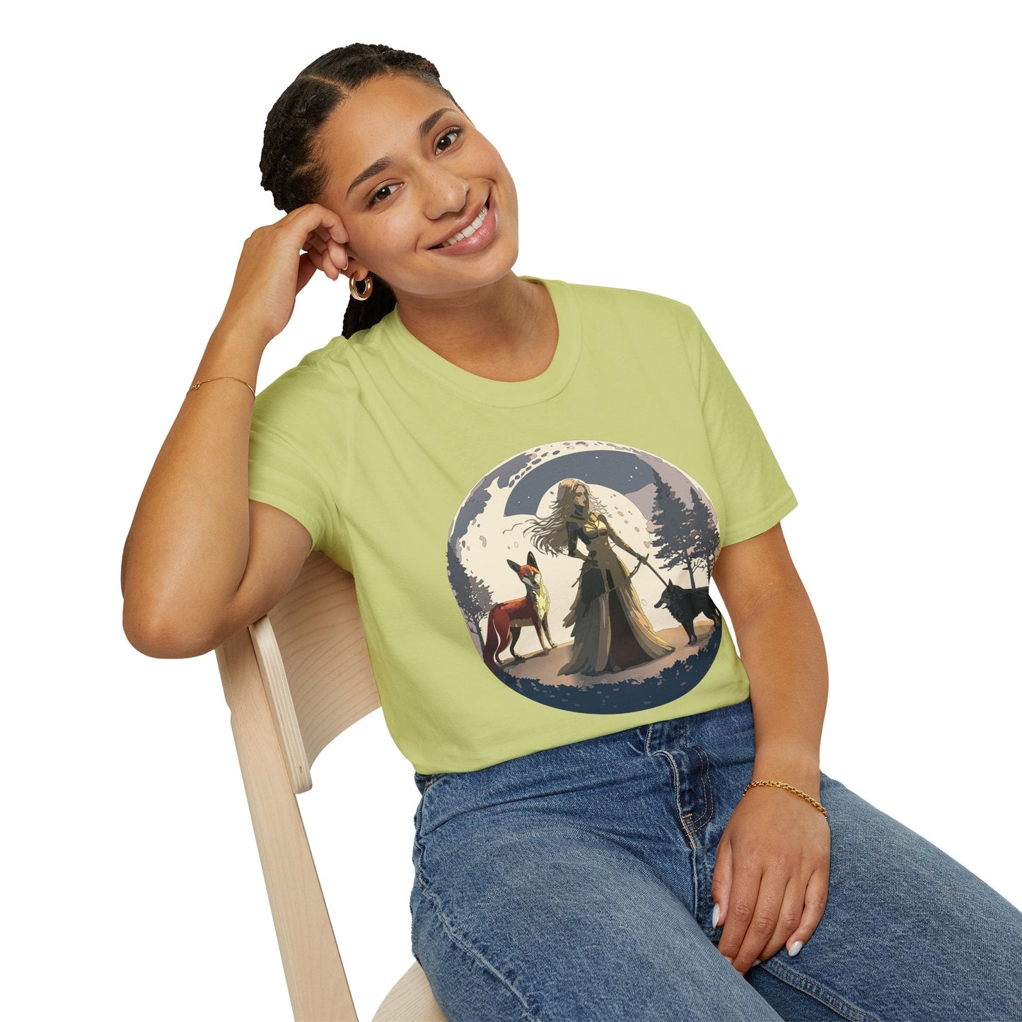 Womens Graphic T Shirt Art Design Tee Softstyle 64000 Gildan Unisex Short Sleeve