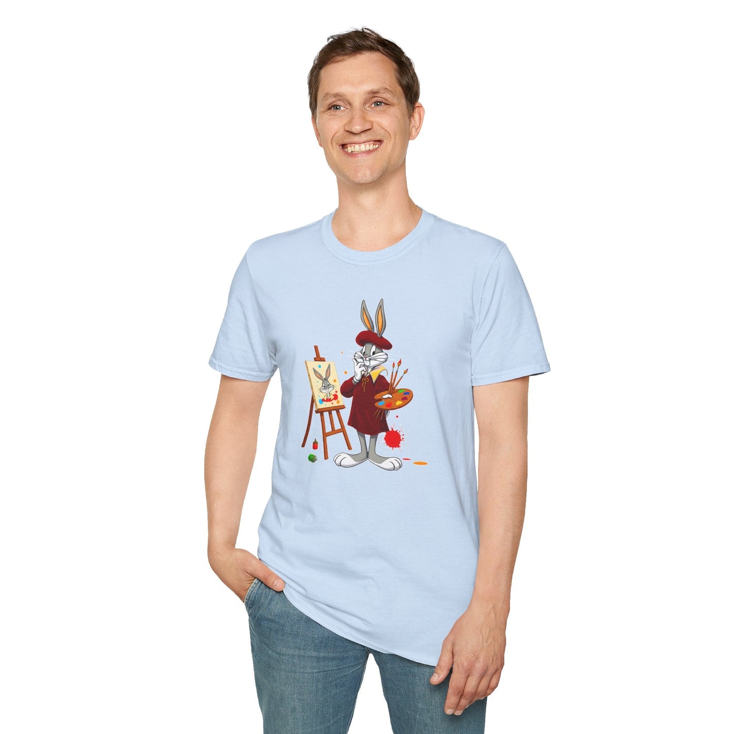 Bugs Bunny Shirt Unisex Cartoon T Shirt Softstyle 64000 Graphic Tee By Gildan Brand