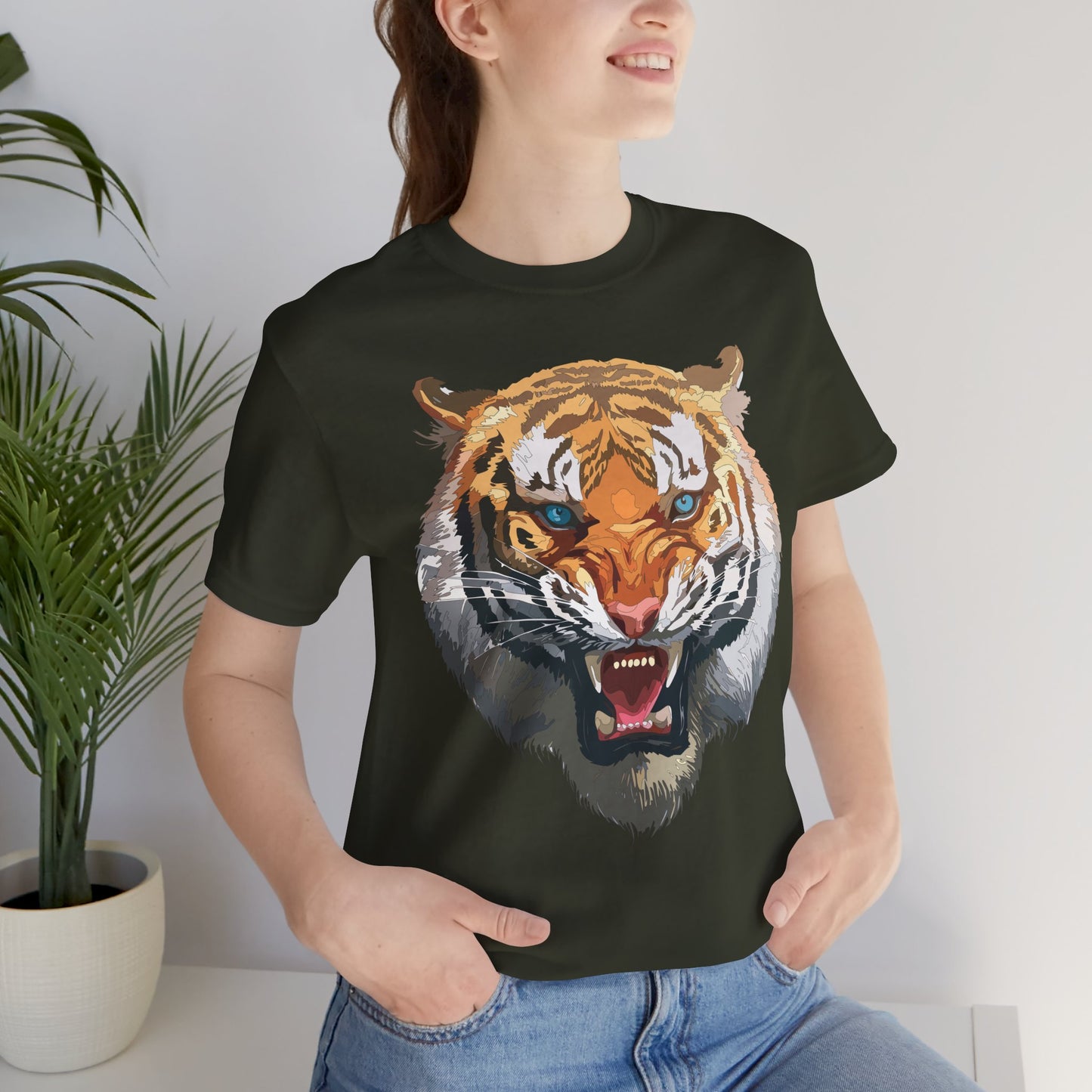 Tiger Shirt, Animal Shirt, T-Shirt with Tiger, Art Design Tee, Wild Animals Tees, Safari T-Shirt, Graphic Design Tee 15
