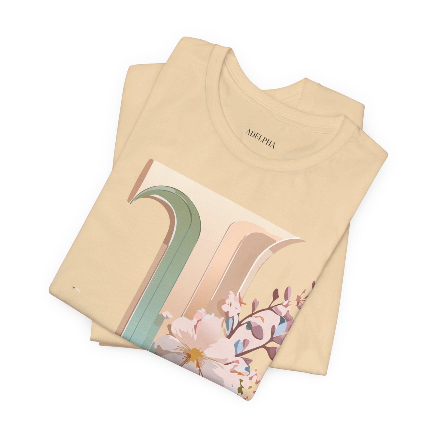 Adelpha Letter J Graphic Tee Unisex Jersey Short Sleeve Vintage Inspired Art Design Shirt