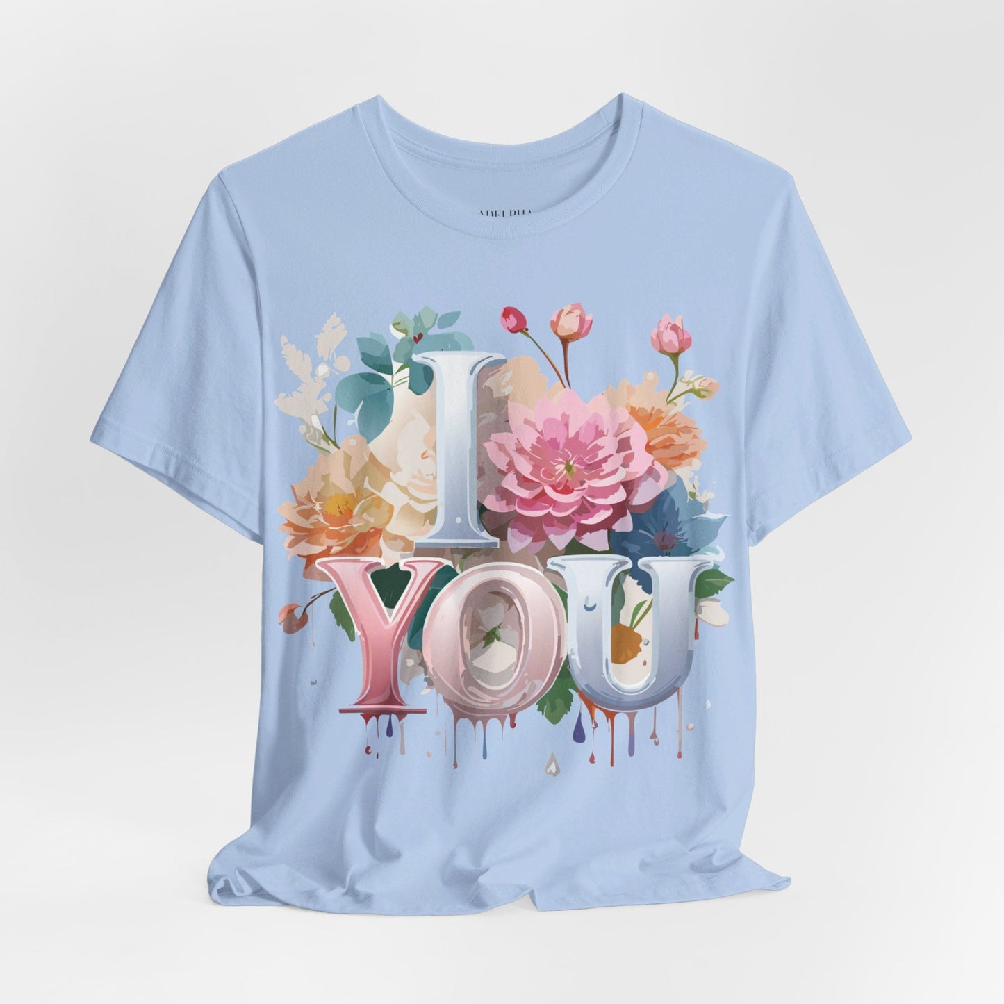 Valentine Day Graphic Unisex 100 Cotton Vintage Artwork with Love and Flower Design Tee 8