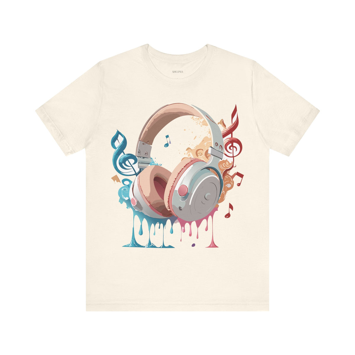 Music Graphic Unisex Cotton Bella+Canvas Tee with Art Design m144