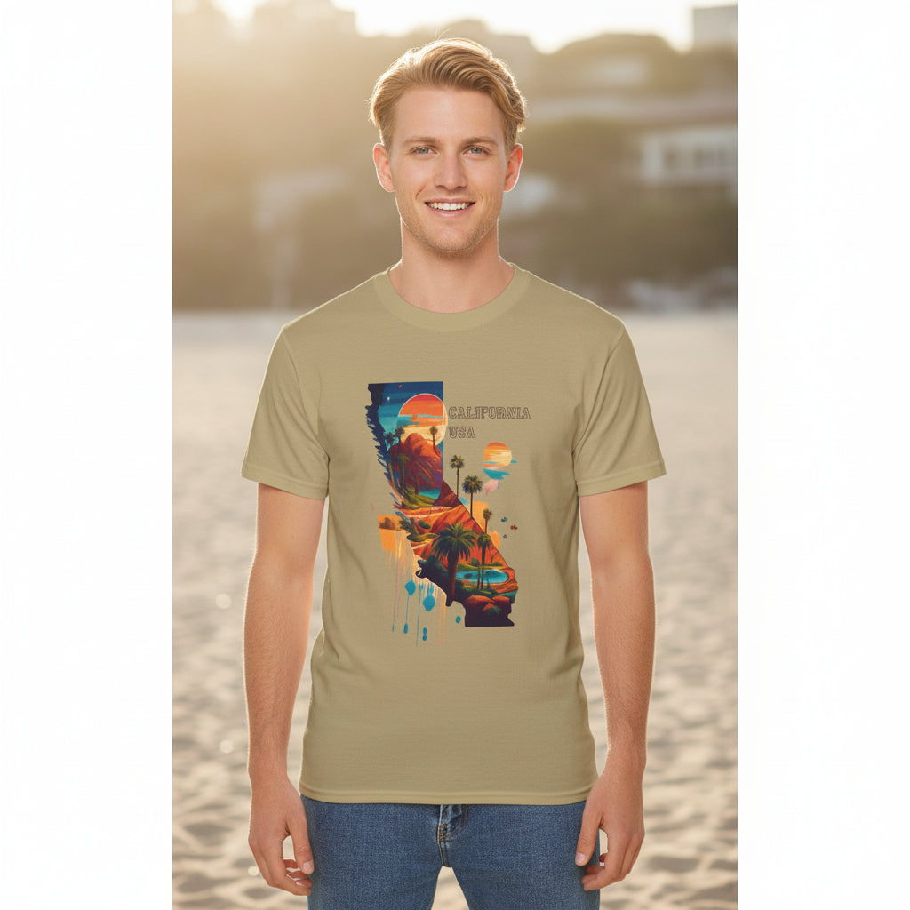 California Graphic Unisex Cotton T‑Shirt 2